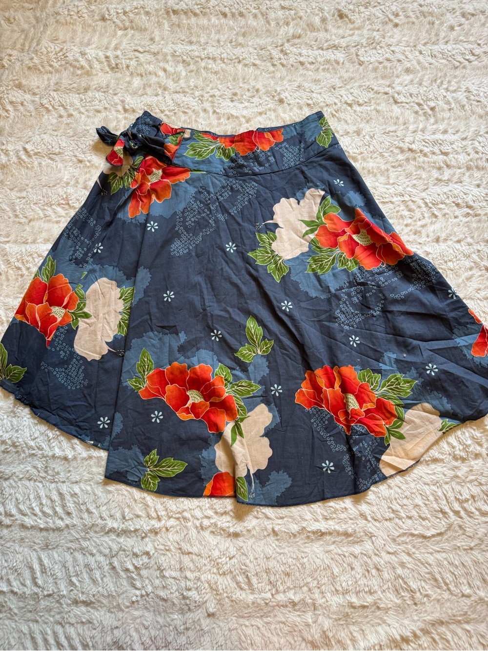Vintage Roxy Floral Wrap Skirt Y2K Tropical Surf Midi Small Seaside Couture